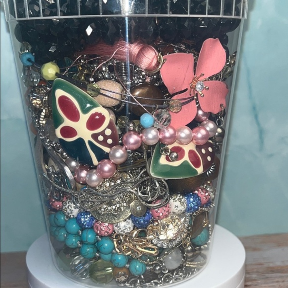 Colorful Mystery Jewelry Assortment in Clear Container